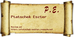 Ptatschek Eszter névjegykártya